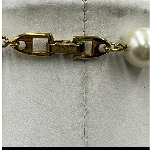 Napier Vintage Vintage Beaded Faux
Pearl Gold Tone Long Faux Station Necklace - Picture 8 of 9